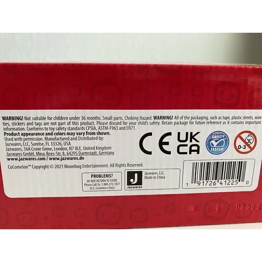 Cocomelon Official Carry Along Figure Case Holds 30‎ Includes 2 Characters New